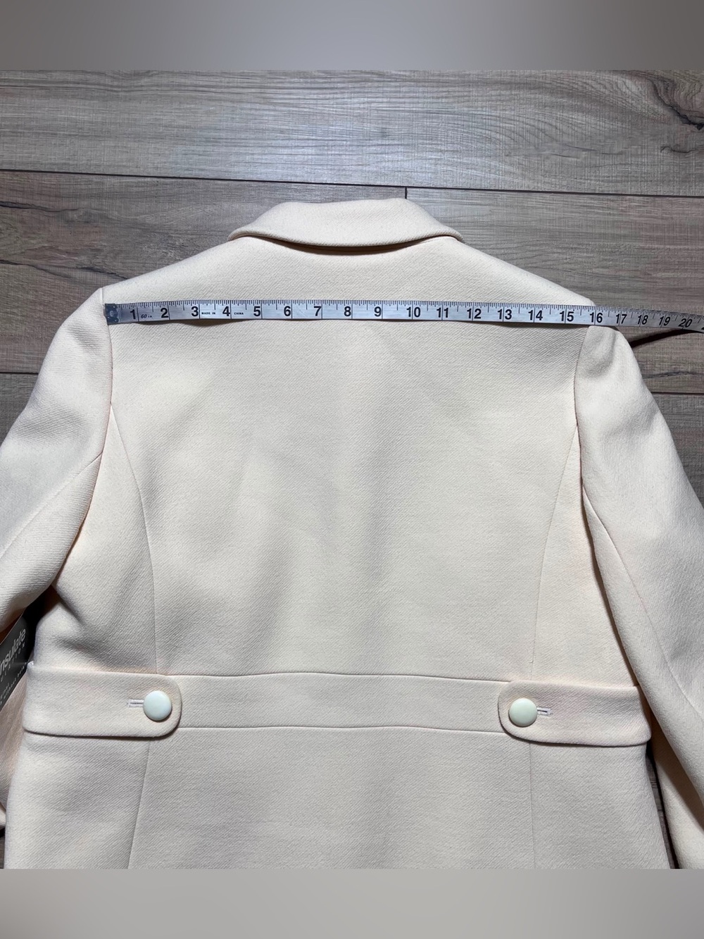 J.Crew Women’s Vintage Wool Blend Thinsulate Button Front Peacoat 16 Buttercream - Picture 6 of 16
